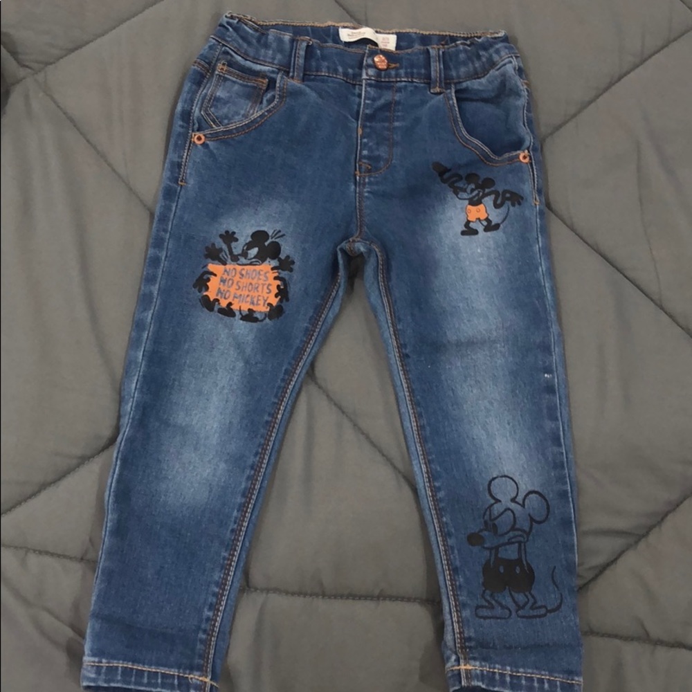 Zara Baby Boy Mickey Mouse Denim sz 2/3